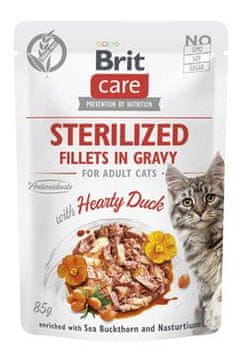 Brit Care Cat Fillets in Gravy Sterile. Srčna raca 85g