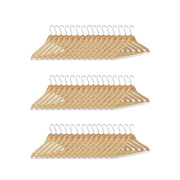 Northix Set obešalnikov iz javorjevega lesa s sijočimi nastavljivimi kljuki