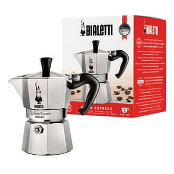 BIALETTI Bialetti Moka Express espresso kuhalnik, aluminij, črna, 2 skodelici