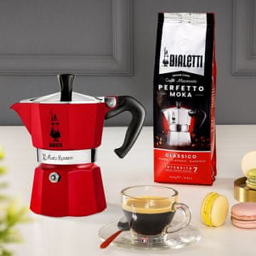 BLT Bialetti Moka Express kavni avtomat, rdeč, 3 skodelice