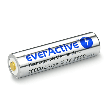 everActive Baterija everActive 18650 3.7V Li-ion 2600mAh z micro USB in zaščitno škatlo