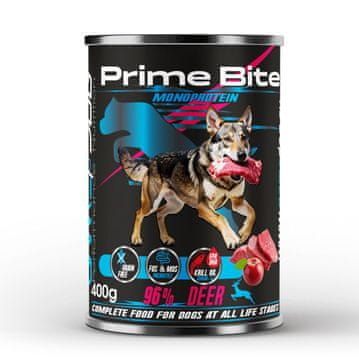 Game Dog PRIME BITE Monoprotein Jelen z jabolkom - mokra hrana za pse - 400g