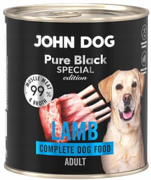John Dog JOHN DOG Pure Black Special Edition Jagnjetina - mokra hrana za pse - 800g