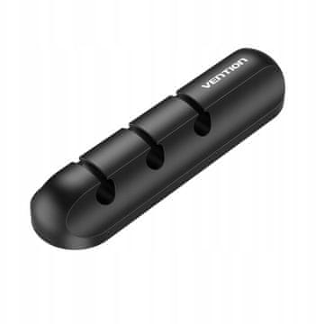 Vention Vention 5-portni organizator kablov, 2 kosa, črn