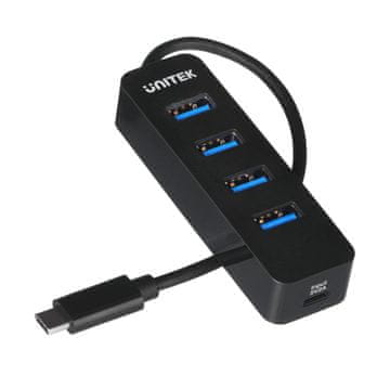 Unitek UNITEK HUB USB-C 4XUSB-A 3.1, AKTIVEN, 10 WATT, H1117B