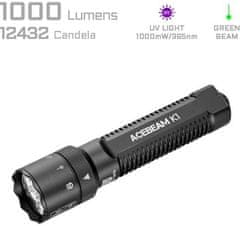 Acebeam ACEBEAM K1 ČRNA SVETILKA