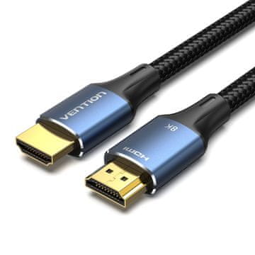 Vention Vention bombažni pleteni HDMI-A moški na moški HD kabel 8K 3M modre barve iz aluminijeve zlitine