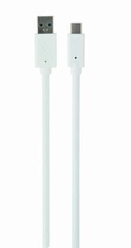 Gembird Gembird CCP-USB3-AMCM-1M-W USB kabel USB 3.2 Gen 1 (3.1 Gen 1) USB A USB C Bela