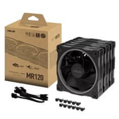 ASUS Prime MR120 ARGB Reverse ventilatorji, 3x 120mm PWM, črni (90DA00L0-B09020)