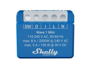 Shelly Shelly Qubino Wave 1 Mini LR Pametno stikalo Z-Wave Modro