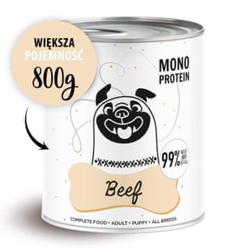 Paka Zwierzaka PAKA ZWIERZAKA Pepe Beef - mokra hrana za pse - 800g