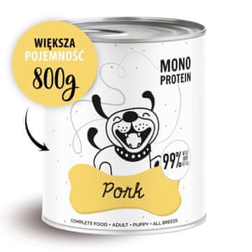 Paka Zwierzaka PAKA ZWIERZAKA Pepe Pork - mokra hrana za pse - 800g