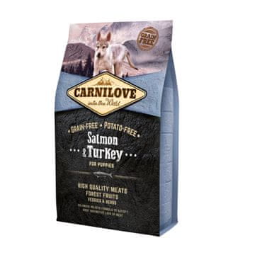 Carnilove CARNILOVE Losos in puran za mladiče - suha hrana za pse - 4kg