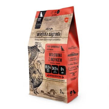 Wiejska Zagroda WZA Wiejska Zagroda Govedina s puranom L - suha pasja hrana, 2 kg