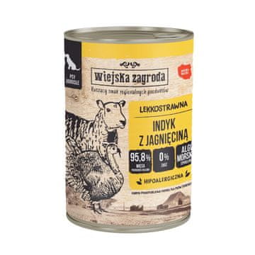 Wiejska Zagroda Wiejska Zagroda Govedina z jagnjetino 400g - mokra hrana za pse