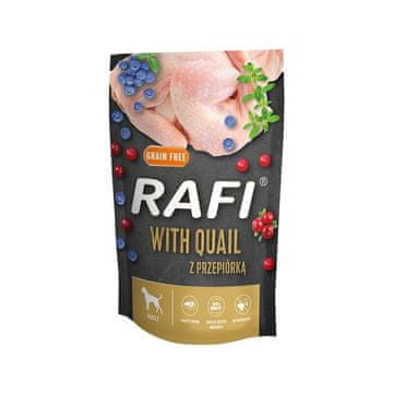dnt Dolina Noteci Rafi mokra hrana za pse z prepelicami, 500g