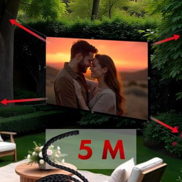 Maclean Maclean projekcijsko platno, 84", 175x131cm, 25mm 4:3 rob, napenjalni kavlji, MC-166