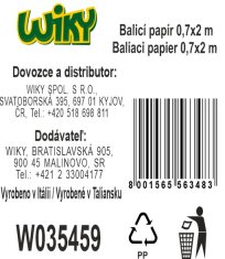 Ovijalni papir 0,7x2 m AVANA NATUR MIX