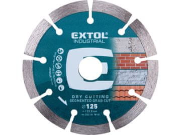 Extol Industrial Diamantni rezalni disk (8703032) diamond segment cutting disc Grab Cut, 125x22.2mm, dry and wet cutting