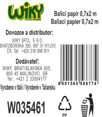 Ovijalni papir 0,7x2 m