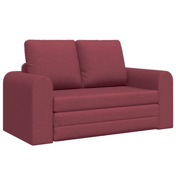 Vidaxl Sofa postelja 60cm Vinorodna rdeča blago