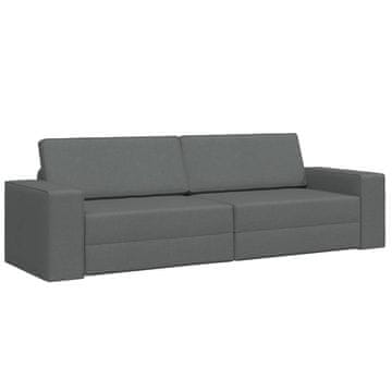 Vidaxl Sofa postelja 200cm Temno siva blago