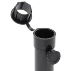 Vidaxl Podstavek za senčnik za Ø38/48 mm drog mat črno jeklo