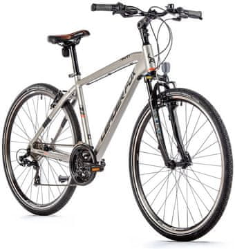 Leader Fox Moško Kros Kolo Leader Fox AWAY 20,5" Aluminij 2023, 7 prestav, Matt Srebrn