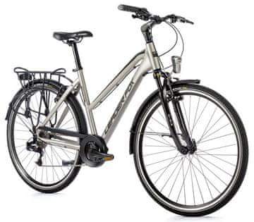 Leader Fox Leader Fox Ferrara Lady 28" Trekking Kolo, srebrno, 16,5" okvir, LED luči