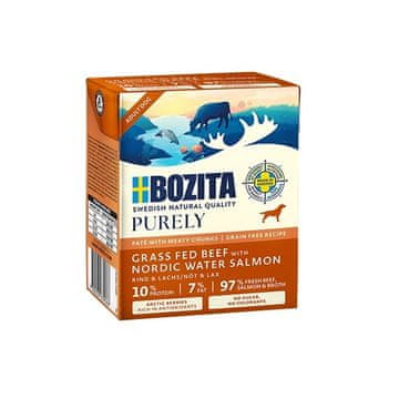 Bozita BOZITA Purely Paté Duoprotein govedina in losos - mokra hrana za pse - 370 g