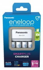 Panasonic Polnilnik baterij PANASONIC Eneloop Smartplus BQ-CC55 + 4x AA 2000 mAh (K-KJ55MCD40E)