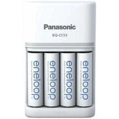 Panasonic Polnilnik baterij PANASONIC Eneloop Smartplus BQ-CC55 + 4x AA 2000 mAh (K-KJ55MCD40E)