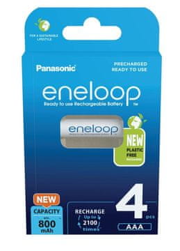 slomart PANASONIC ENELOOP AAA polnilne baterije, 800 mAh, 4 kos