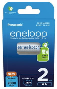 Panasonic Polnilne baterije PANASONIC ENELOOP AA 2000 mAh 2 kosa (BK-3MCDE/2CP)