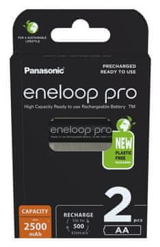 slomart Polnilne baterije Panasonic Eneloop Pro AA, 2500 mAh, 2 kosa