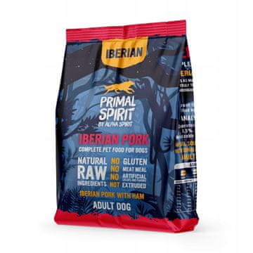 Primal Spirit PRIMAL SPIRIT Iberijski pršut 70% iz svinjine - polvlažna hrana za pse - 1 kg