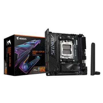 Gigabyte GIGABYTE B850I AORUS PRO Matična plošča - AMD Ryzen 9000 serije CPU-ji, 8+2+1 fazni digitalni VRM, do 8400MHz DDR5 (OC), 1xPCIe 5.0 + 1xPCIe 4.0 M.2, 2.5LAN, WIFI 7, USB 3.2 Gen 2