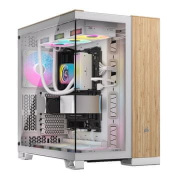 Corsair Ohišje Corsair CC-9011284-WW Midi Tower Bamboo, belo