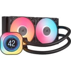 Corsair Corsair iCUE LINK TITAN 240 RX LCD Hladilnik procesorja, 12 cm, črn