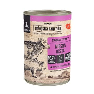 Wiejska Zagroda Pasja mokra hrana WZA Piščanec z jagnjetino, 800 g
