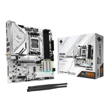ASRock Asrock B850M Steel Legend WiFi AMD B850 Podnožje AM5 micro ATX