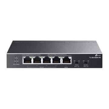 slomart TP-Link TL-SG1005P-PD omrežni stikalo, Gigabit Ethernet, PoE, črn
