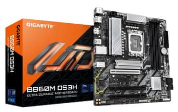 Gigabyte GIGABYTE B860M DS3H Matična plošča - Intel Core Ultra serije CPU-jev, 5+1+2+1 fazni VRM, do 9066MHz DDR5, 1xPCIe 5.0 + 1xPCIe 4.0 M.2, 2.5GbE LAN, USB 3.2 Gen 2
