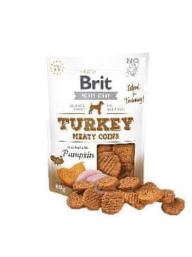 Brit Brit Jerky Turkey Meaty Coins - Turčija - Prigrizek za mladiče - 80 g