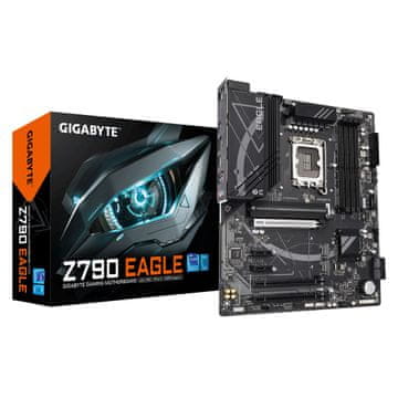 Gigabyte GIGABYTE Z790 EAGLE Matična plošča - Podpira 14. generacijo Intel Core CPU, 12+1+1 fazni VRM, do 7600MHz DDR5 (OC), 3xPCIe 4.0 M.2, 2,5GbE LAN, USB 3.2 Gen 2