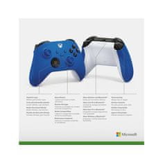 Microsoft Microsoft Xbox Brezžični Kontrolnik Modra, Bela Bluetooth/USB Igralni plošček Analogni / Digitalni Android, PC, Xbox One, Xbox One S, Xbox One X, Xbox Series S, Xbox Series X, iOS