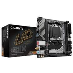 Gigabyte Gigabyte A620I AX 1.0 Družina procesorjev AMD Podnožje procesorja AM5 Podprti pomnilnik DDR5 DIMM Podprti vmesniki trdega diska SATA, M.2 Število SATA priključkov 2