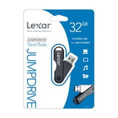 Lexar USB-ključek USB 32GB JumpDrive Twist Turn black
