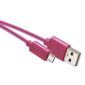 Emos USB kabel 2.0 A/M - micro B/M 1m - roza SM7006P USB 2.0 A/M - micro B/M, 1m, pink