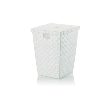 Kela Koš za perilo KL-23071 Laundry basket ALVARO white 40x40x52cm
